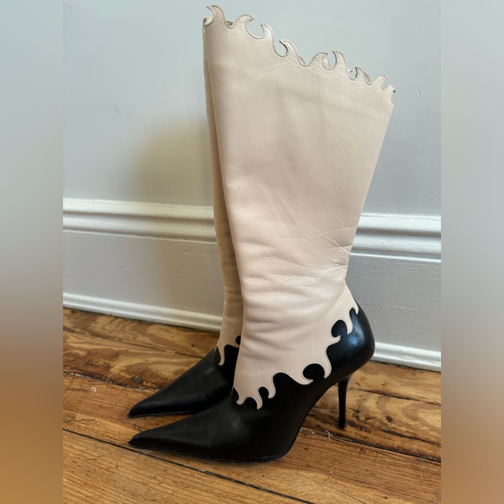 Leather boots